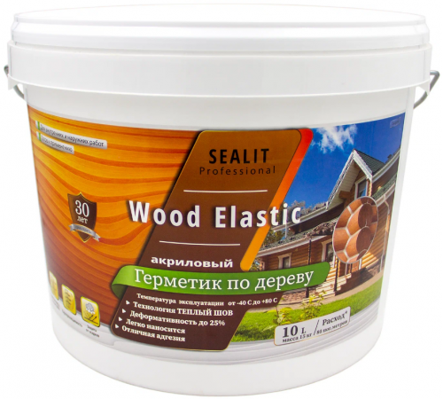 Купить ГЕРМЕТИК - Sealit Wood Elastic для работы с деревянными материалами 10 л в Обнинске, Калужская область