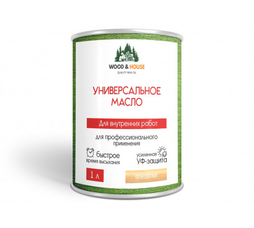 Приобрести ЦВЕТНОЕ УНИВЕРСАЛЬНОЕ МАСЛО WOOD & HOUSE Серия ПРОФИ в Обнинске, Калужская область