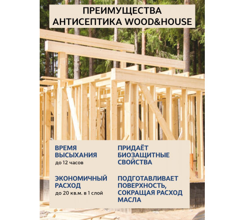 Заказать ГРУНТОВОЧНЫЙ АНТИСЕПТИК WOOD & HOUSE в Обнинске, Калужская область